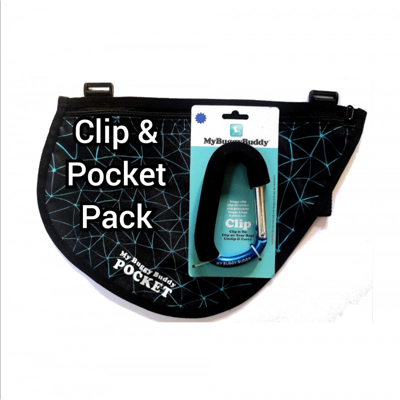 SALE, Blue Buggy Clip And Pocket Pack